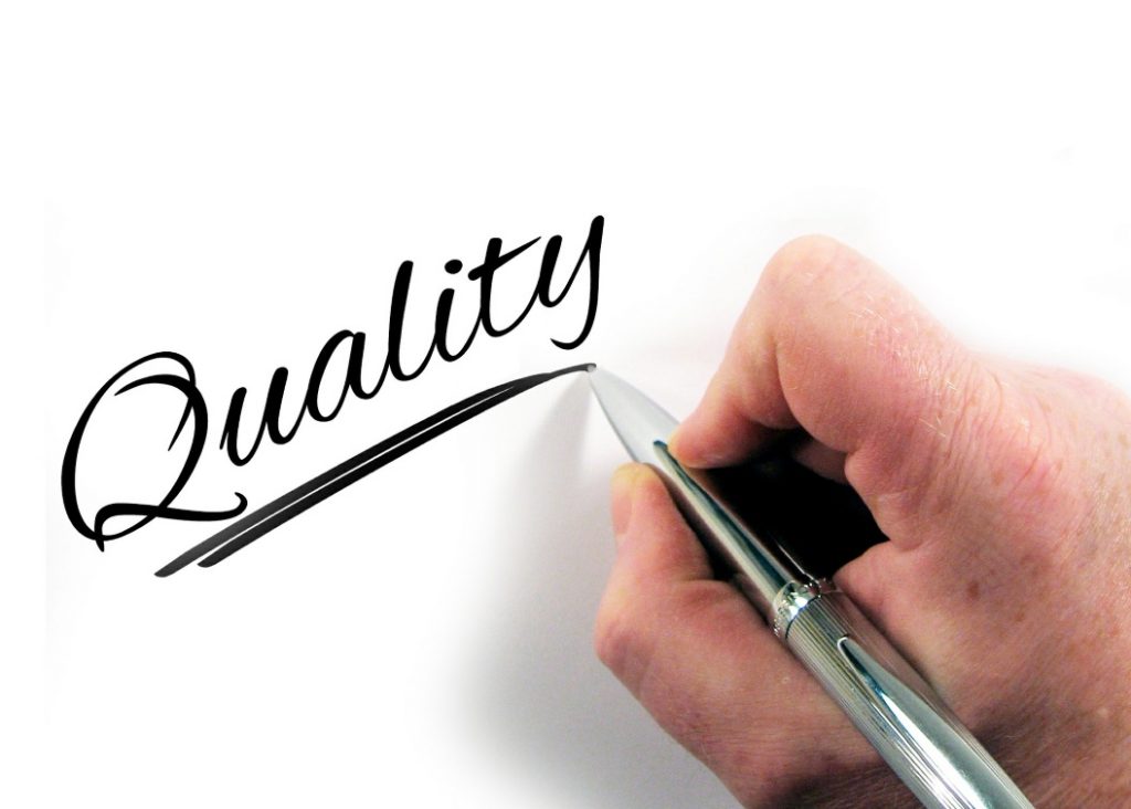 Writing the word quality