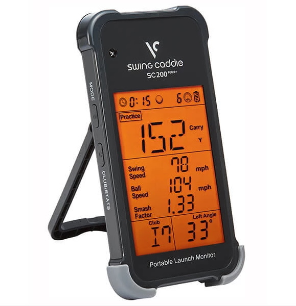 Voice Caddie SC200 PLUS Launch Monitor - Angled View