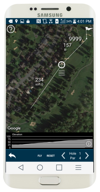 Golf Pad Golf GPS App - Sample View 1