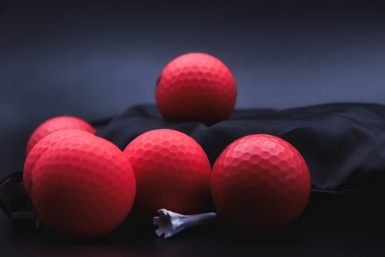 Red golf balls