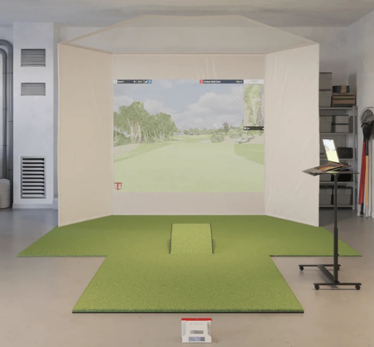 FlightScope Mevo+ Retractable Golf Simulator Package - Updated